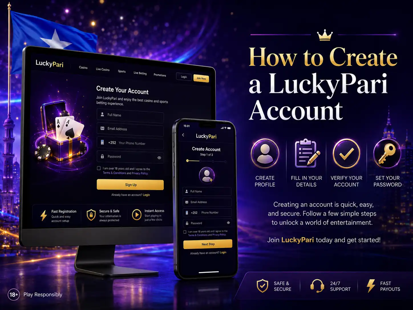 How to Create a LuckyPari Account