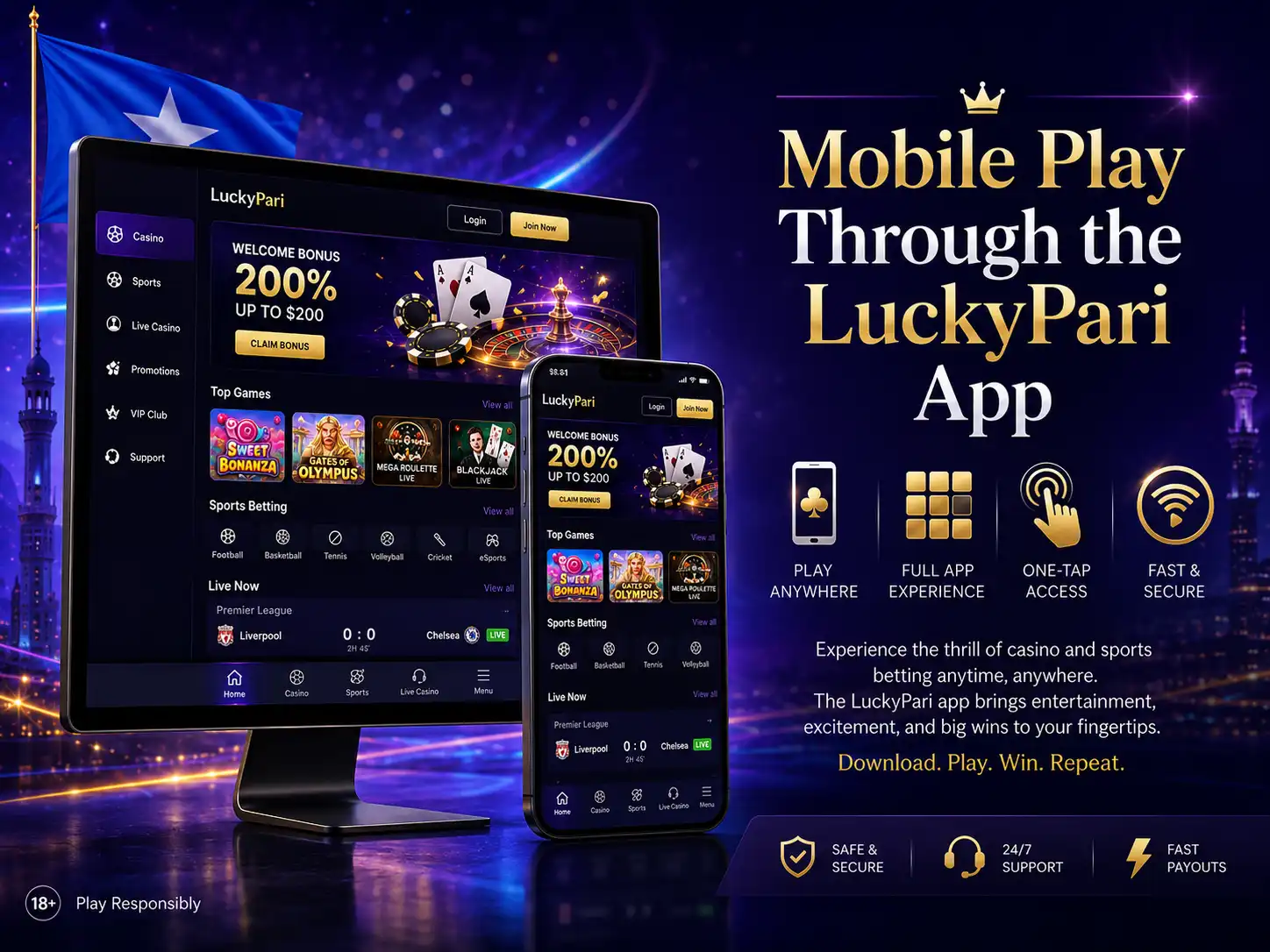 Mobile Play Through the LuckyPari App